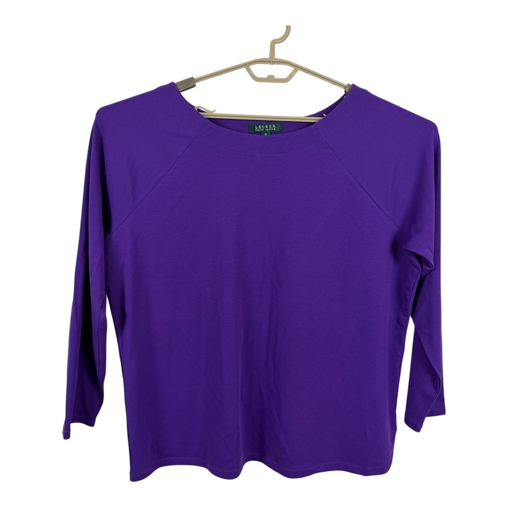 Lauren Ralph Lauren Women Purple Top Size 3X Long Sleeve Preppy Old Money Fall